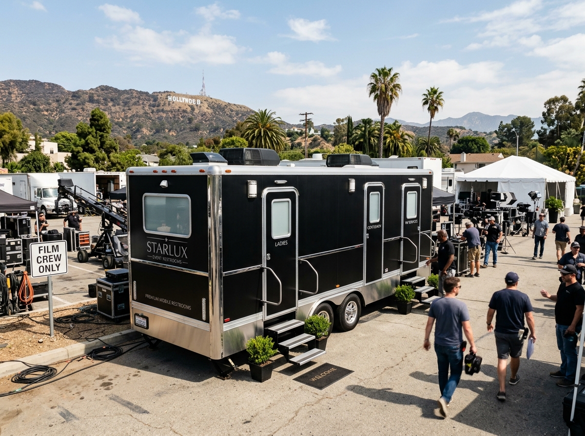 Luxury restroom trailer rental Los Angeles